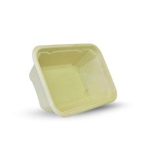 Rectangular Brown Bagasse Parcel Container With Lid 650ml - Image 9