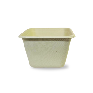 Rectangular Brown Bagasse Parcel Container With Lid 1000ml - Image 3