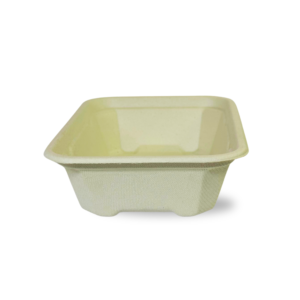 Rectangular Brown Bagasse Parcel Container With Lid 550ml - Image 4