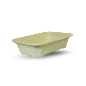 Rectangular Brown Bagasse Parcel Container With Lid 550ml