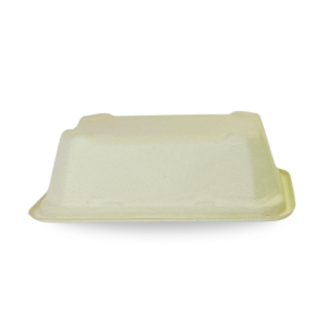 Rectangular Brown Bagasse Parcel Container With Lid 650ml - Image 4