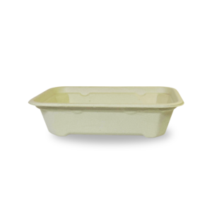 Rectangular Brown Bagasse Parcel Container With Lid 550ml - Image 5