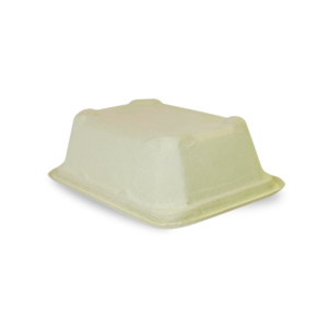 Rectangular Brown Bagasse Parcel Container With Lid 650ml - Image 5